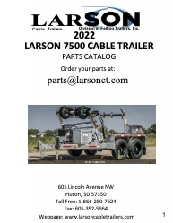 LCT-7500 Parts Manual - Larson Cable Trailers